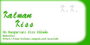 kalman kiss business card