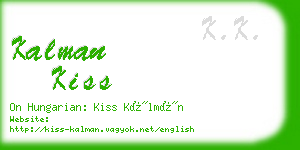 kalman kiss business card